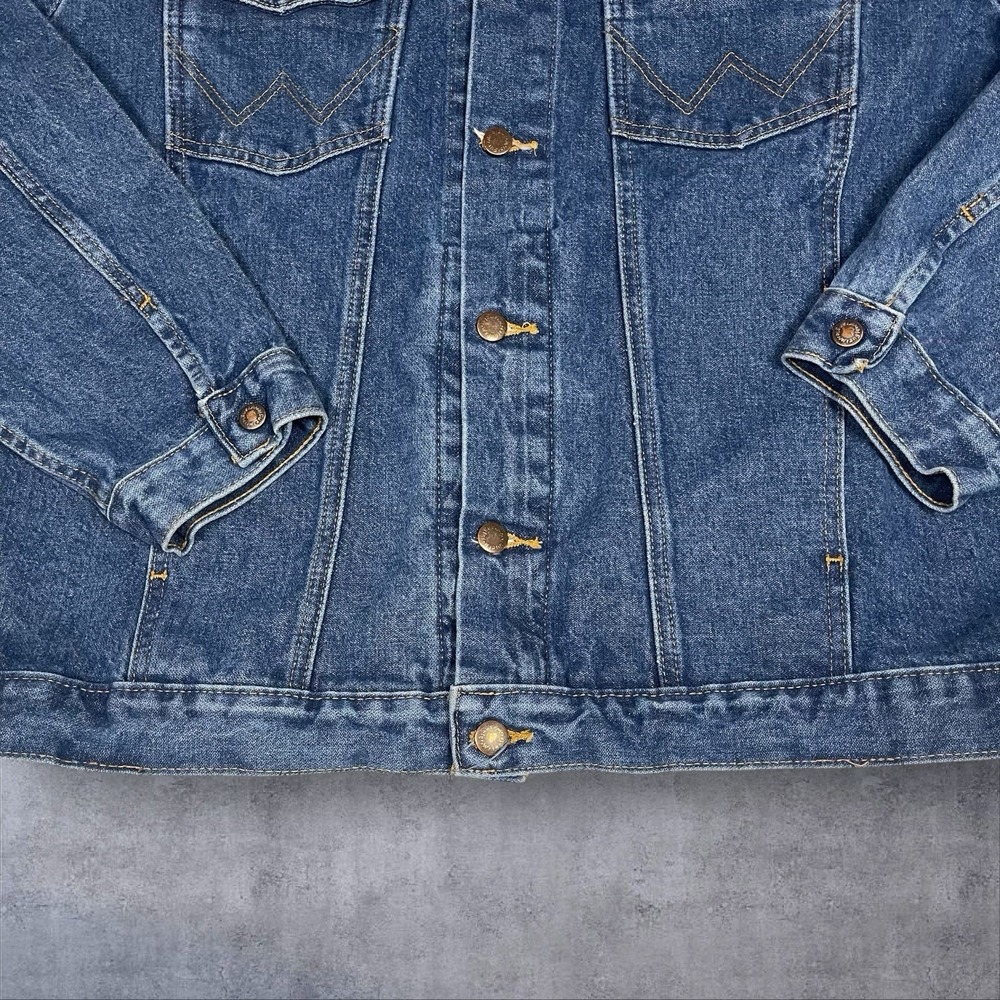 Wrangler Denim Trucker Jacket Mens XL Unlined‎ Western Rodeo Ranch Rodeo - Picture 3 of 9